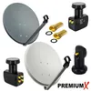 PremiumX 45cm Satellitenschüssel SAT Antenne Single LNB 2x Produktbild-Vorschau 8