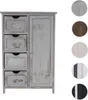 Komoda HWC-D12, Shabby-Look Vintage 82x55x30cm ~ sivá Náhľad obrázku produktu 6