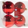 4x Weihnachtskugeln Christbaumkugeln aus Kunststoff rot Produktbild-Vorschau 2