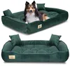 Hundebett, Laufstall, 100 x 75 cm, Samt, dunkelgrün Produktbild-Vorschau 1