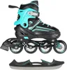 A pair of inline skates and a skate blade cover are shown against a white background. Produktbild-Vorschau