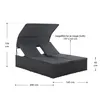 Juskys Polyrattan Doppelliege Syros - Outdoor Sonnenliege Produktbild-Vorschau 2
