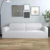 vidaXL Stretch Sofahusse 3-Sitzer Weiß Polyester-Jersey Produktbild-Vorschau 2