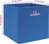 vidaXL Scatole portaoggetti 10 pz. Tessuto blu 32x32x32 cm Anteprima dell’immagine prodotto 4