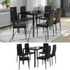 Esstisch Set Vicco Grand Schwarz 120 x 75 cm 6er Set, Model Produktbild-Vorschau 2