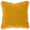 Cuscino con pompon 40cm x 40cm giallo Anteprima dell’immagine prodotto 6