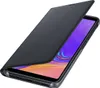 A black book-style phone case is shown open, revealing the screen of a smartphone inside. Podgląd zdjęcia produktu
