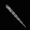 A clear acrylic icicle decoration against a black background. Podgląd zdjęcia produktu