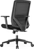 A black office chair is shown from the back, isolated on a white background. Produktbild-Vorschau