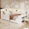 Gepolstertes Funktionsbett 90x200 mit Schreibtisch & LED, Produktbild-Vorschau 3