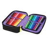 An open pencil case filled with colorful markers. Podgląd zdjęcia produktu