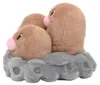 Pokemon Digdri Kuscheltier - 12 cm Plüschtier Dugtrio Produktbild-Vorschau 2