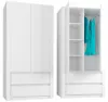 Skříň šatna 90 cm 2 dveře 2 zásuvky FRAMIRE B-20 bílá Náhled obrázku produktu 1