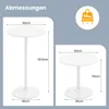 COSTWAY Stół barowy Ø 60 cm, 2 w 1: stół barowy i stół Podgląd zdjęcia produktu 3