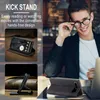 A man adjusting his glasses while sitting at a table with a laptop, with product images of a phone case displayed on the left. Produktbild-Vorschau