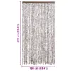 Insektenschutz-Vorhang Taupe und Weiß 100x220 cm Chenille Produktbild-Vorschau 7
