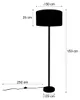 Rustykalna lampa podłogowa drewniana z abażurem w kolorze Podgląd zdjęcia produktu 3