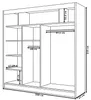 Kleiderschrank Lili mit Lamellen 200 cm inklusive 2 Produktbild-Vorschau 6