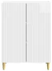 vidaXL Sideboard Hochglanz Weiß 66 x 34,5 x 90 cm Produktbild-Vorschau 4