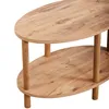 Beistelltisch Oval Eiche 2 Ablagen 70x44 cm Sofatisch Produktbild-Vorschau 8