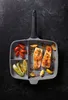 Odlewana aluminiowa patelnia grillowa z 3 przegrodami - Podgląd zdjęcia produktu 2