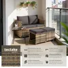 tectake 2-in-1 Rattanlounge-Set Sofa Sitzgruppe 4 Personen Produktbild-Vorschau 2