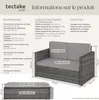 Canapé de jardin CORFOU modulable - gris Voir les images du produit 6