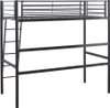 Letto a soppalco in metallo "Alora" - 90 x 190 cm - Nero Anteprima dell’immagine prodotto 6