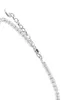 A close-up view of a silver bracelet clasp and chain. Produktbild-Vorschau