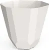 Dipott Pflanzgefäß Facet rund aus Aluminium RAL 9016 Produktbild-Vorschau 1