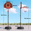SPORTNOW Basketballstandaard met magneetdartbord en Productafbeelding-voorbeeld 3