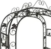 vidaXL Arc de jardin noir 116x45x240 cm Acier Voir les images du produit 5