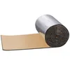 A roll of sound insulation material with a silver foil top layer and a brown adhesive layer is partially unrolled. Produktbild-Vorschau
