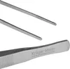 A close-up, angled view of a pair of long metal tweezers against a white background. Podgląd zdjęcia produktu