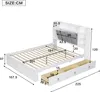 MODFU Klassische Betten Holzbett 160x200cm mit Offenes Produktbild-Vorschau 7