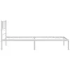 A white metal bed frame with a headboard, shown from the side against a white background. Náhľad obrázku produktu