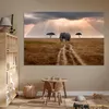 MuchoWow® Poster Elefant - Tiere - Wiese - Sonne 180x120 cm Produktbild-Vorschau 6