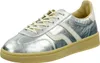 A single silver sneaker with white accents and a tan sole is shown against a white background. Produktbild-Vorschau