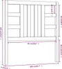 vidaXL Kopfteil Grau 106x4x100 cm Massivholz Kiefer - Produktbild-Vorschau 6