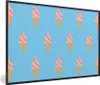 MuchoWow® MuchoWow® Gerahmtes Poster Eiscreme - Muster - Produktbild-Vorschau 1