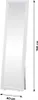 A full-length white mirror with a decorative frame, standing on a support leg. Dimensions are indicated with measurement lines and text. Náhľad obrázku produktu