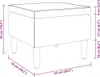 A line drawing of a hocker with dimensions indicated. Náhľad obrázku produktu