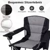 Składane krzesło kempingowe COSTWAY XXL o nośności 180 kg, Podgląd zdjęcia produktu 4