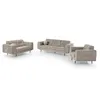 BEAUTYSOFA | 3-Sitzer Sofa VENEZIA Chenillestoff Beige – Produktbild-Vorschau 5