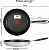 Diagram showing the dimensions of a frying pan. Produktbild-Vorschau