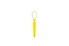 A yellow object with a loop at the top, isolated on a white background. Voir les images du produit