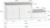 SoBuy Schuhbank FSR172-W weiß mit grauem Sitzkissen und Maßen 100x35x42 cm Podgląd zdjęcia produktu
