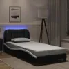 Bettgestell mit LED ohne Matratze "Hvar" Schwarz und Weiß Produktbild-Vorschau 2