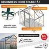 BRAST Gewächshaus Aluminium mit Fundament | 130x190x195cm Produktbild-Vorschau 4