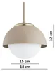 KAR-LIGHTING Wandleuchte 1-flammig Beige – Cosmo Ecru Produktbild-Vorschau 3
